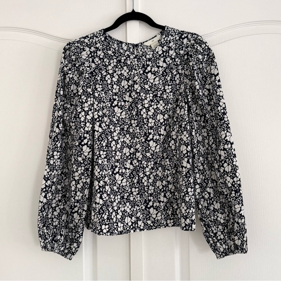 NEW H&M Floral Patterned Cotton Blouse - Picture 3 of 7